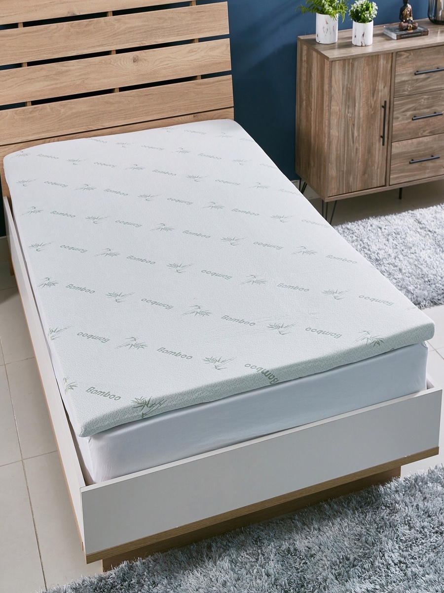 Comfort Bamboo Memory Foam Twin Mattress Topper - 120x200x4 cm