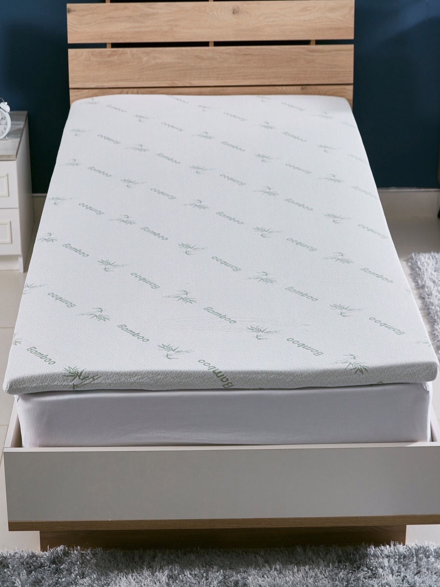 Comfort Bamboo Memory Foam Twin Mattress Topper - 120x200x4 cm