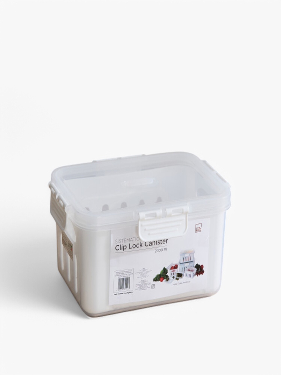 Sistematico Clip Lock Canister with Drainage - 2000 ml