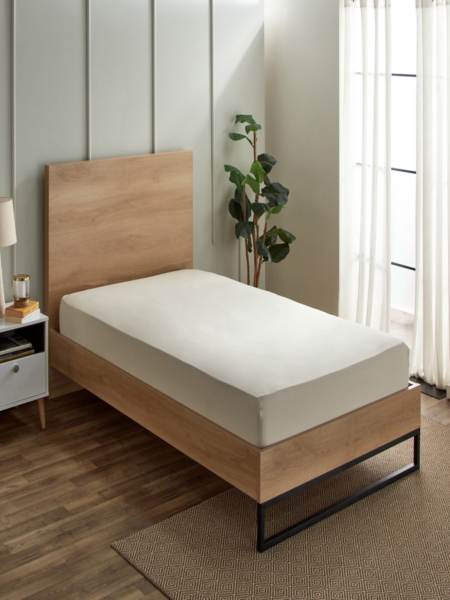 Derby Solid Microfiber Single Fitted Sheet - 90x190+20 cm