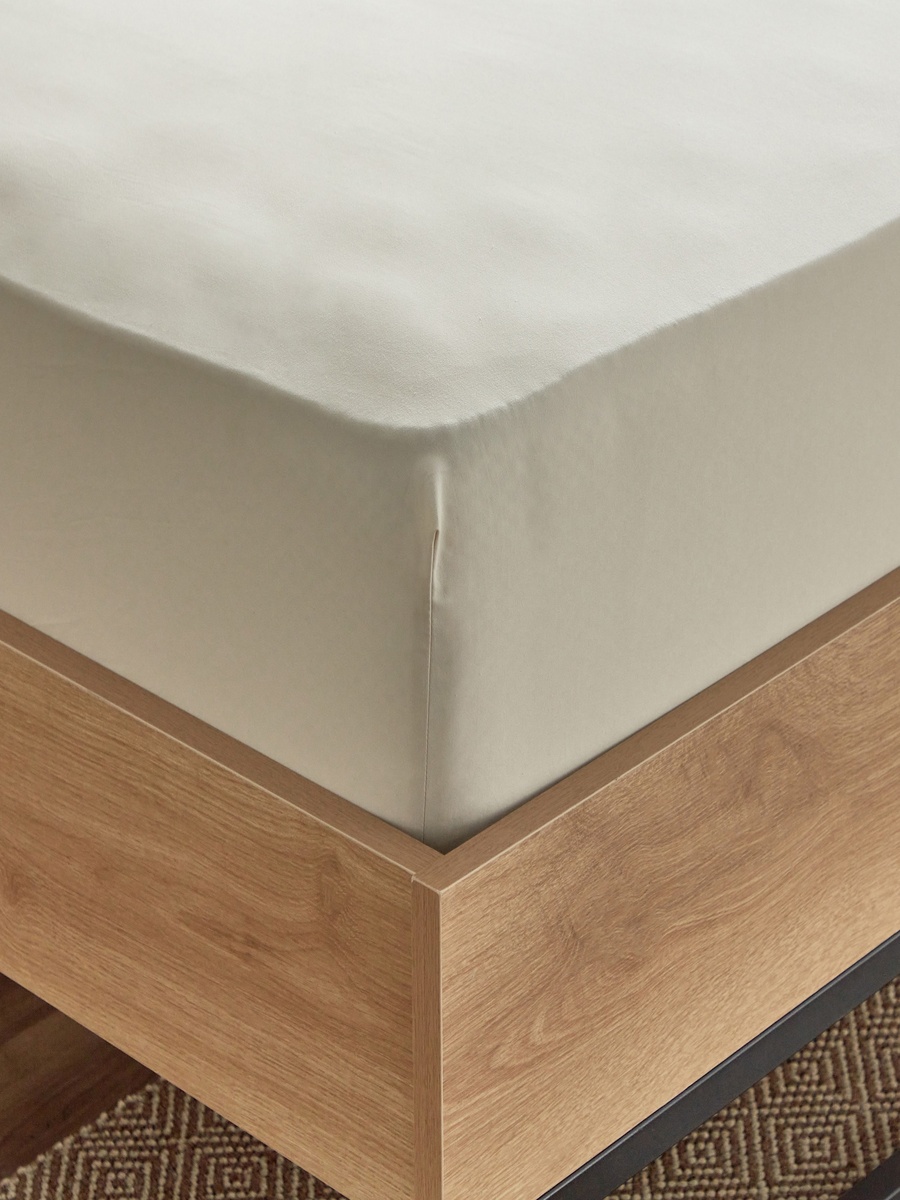 Derby Solid Microfiber Single Fitted Sheet - 90x190+20 cm