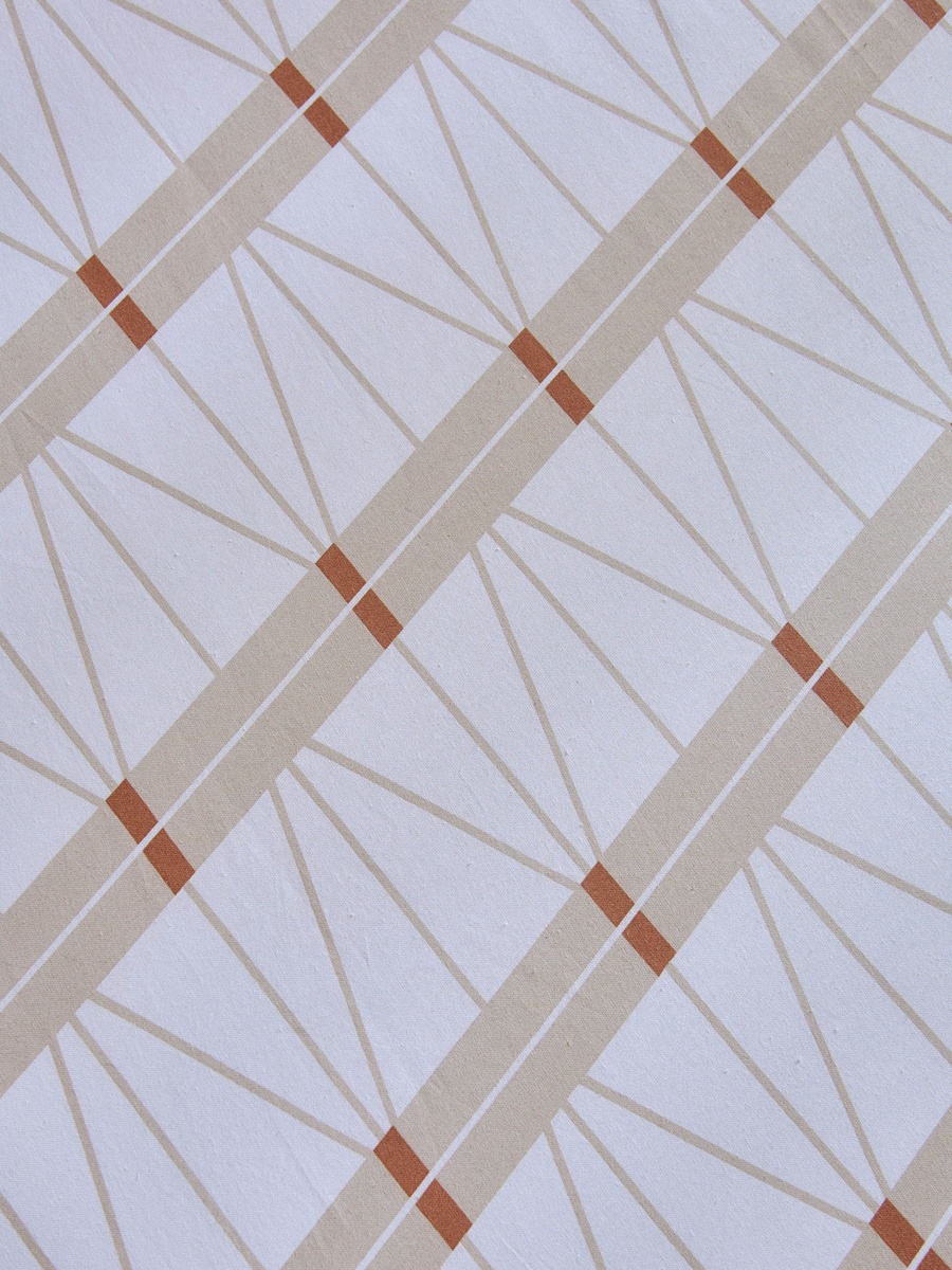 Malta Lattice Printed Cotton Twin Flat Sheet - 170x260 cm