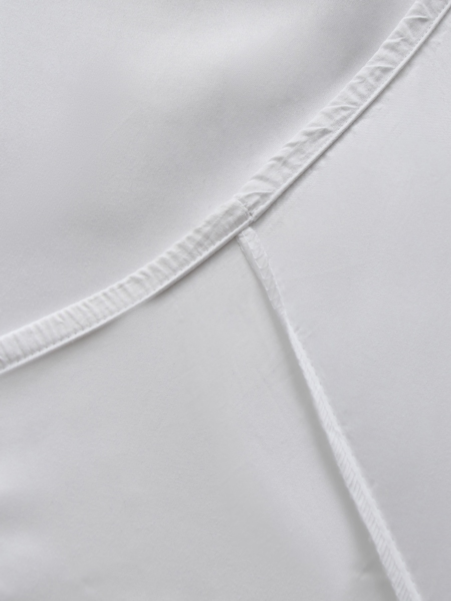 Opulent Luxe Cotton Solid Queen Fitted Sheet - 150x200+40 cm