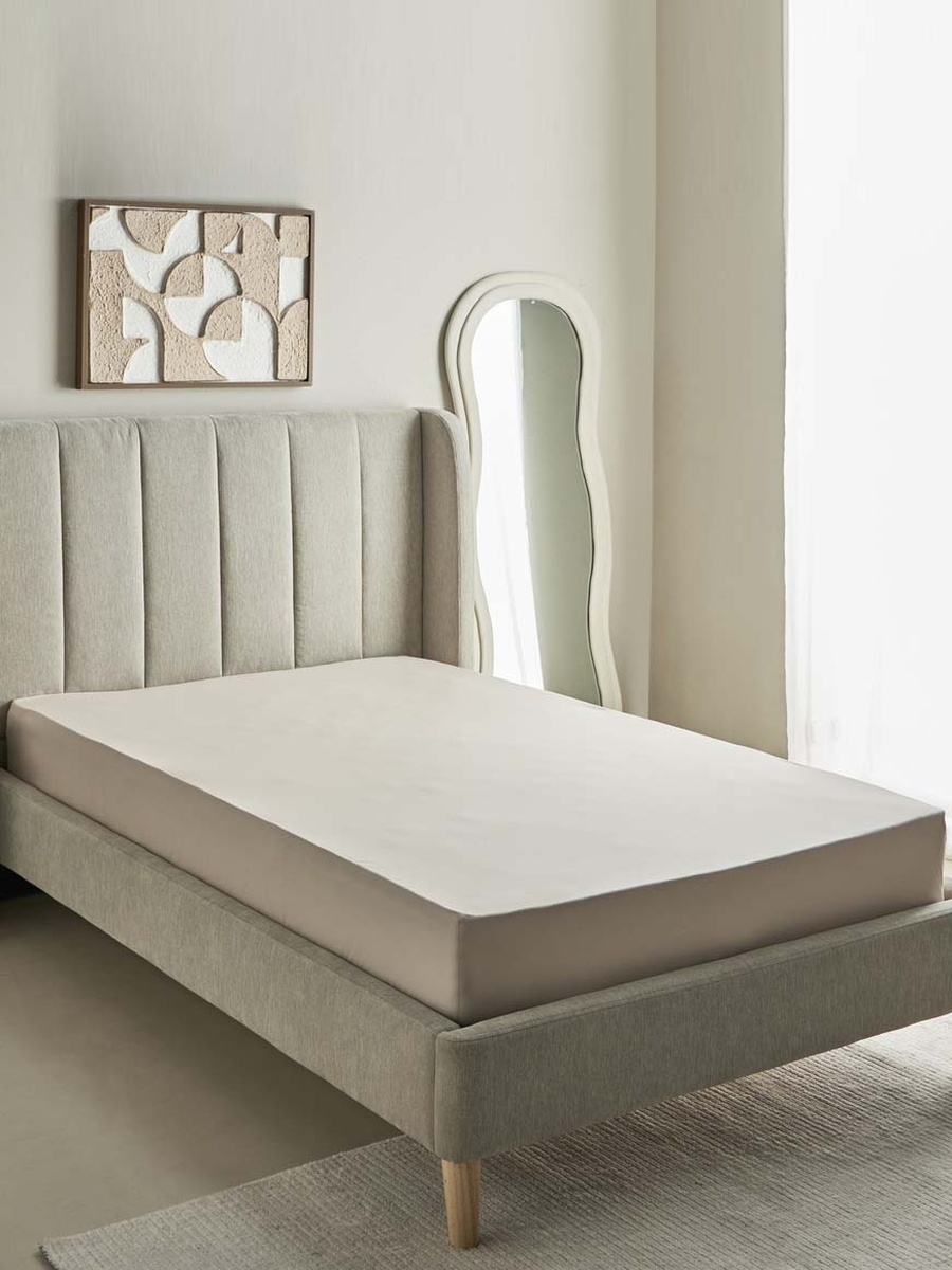 Purely-Percale 300TC Single Fitted Sheet - 90x200+36 cm