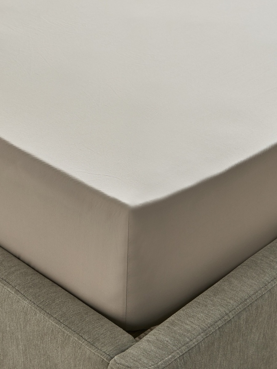 Purely-Percale 300TC Single Fitted Sheet - 90x200+36 cm