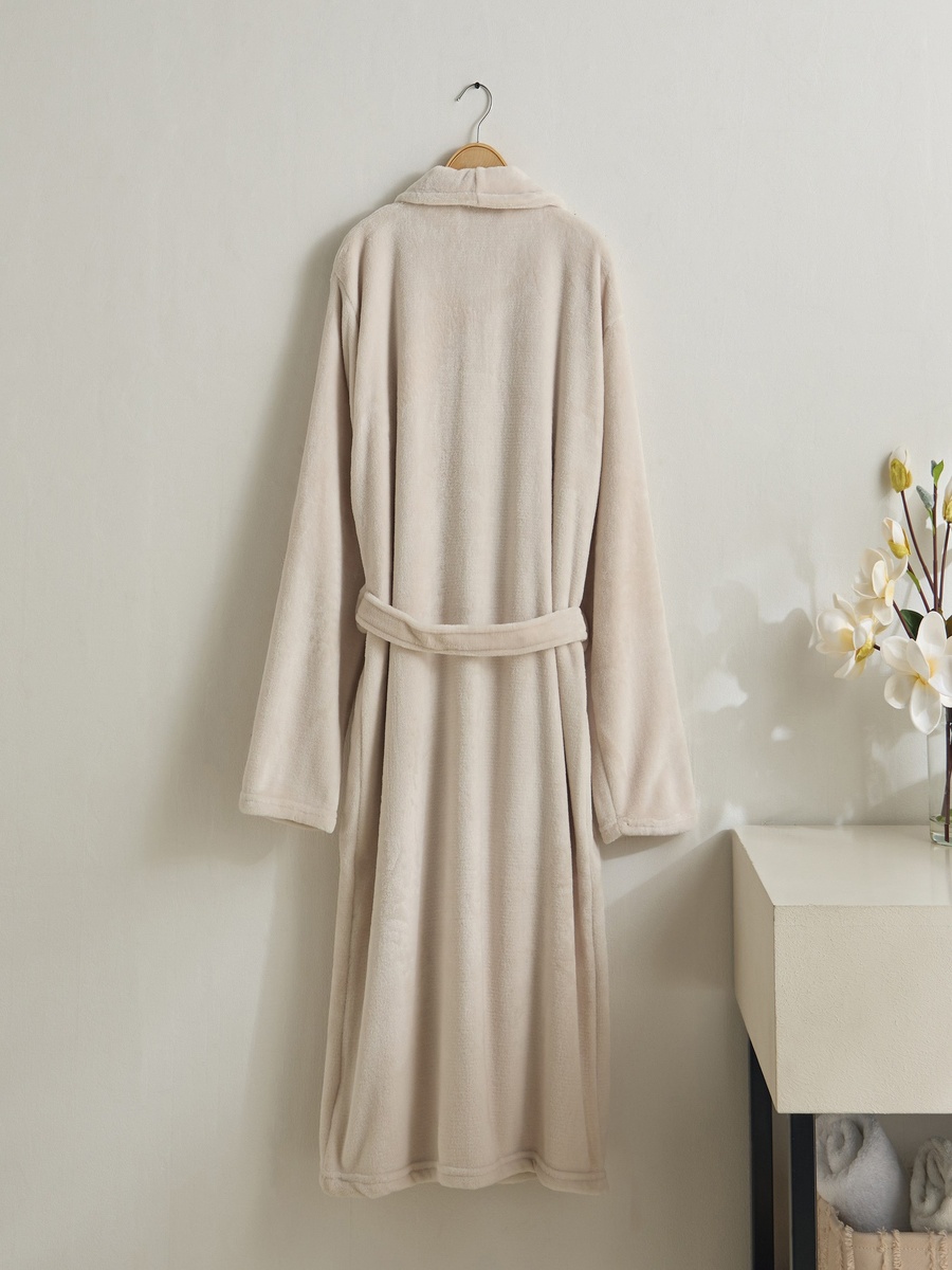 Atlanta Microfibre Flannel Bathrobe - Medium