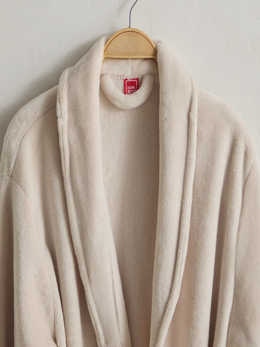 Atlanta Microfibre Flannel Bathrobe - Medium