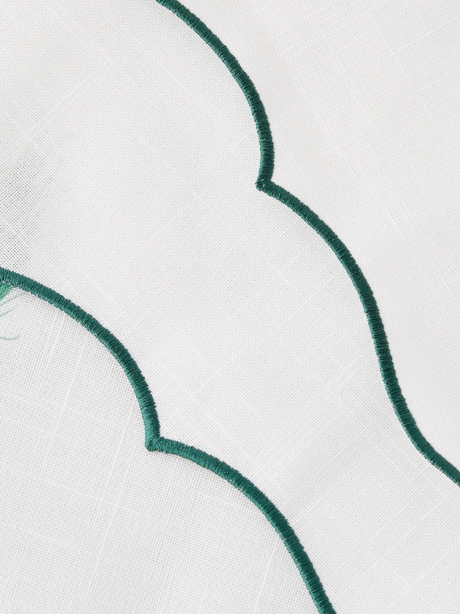Peacock Feather Print 4-Piece Napkin Set - 40x40 cm