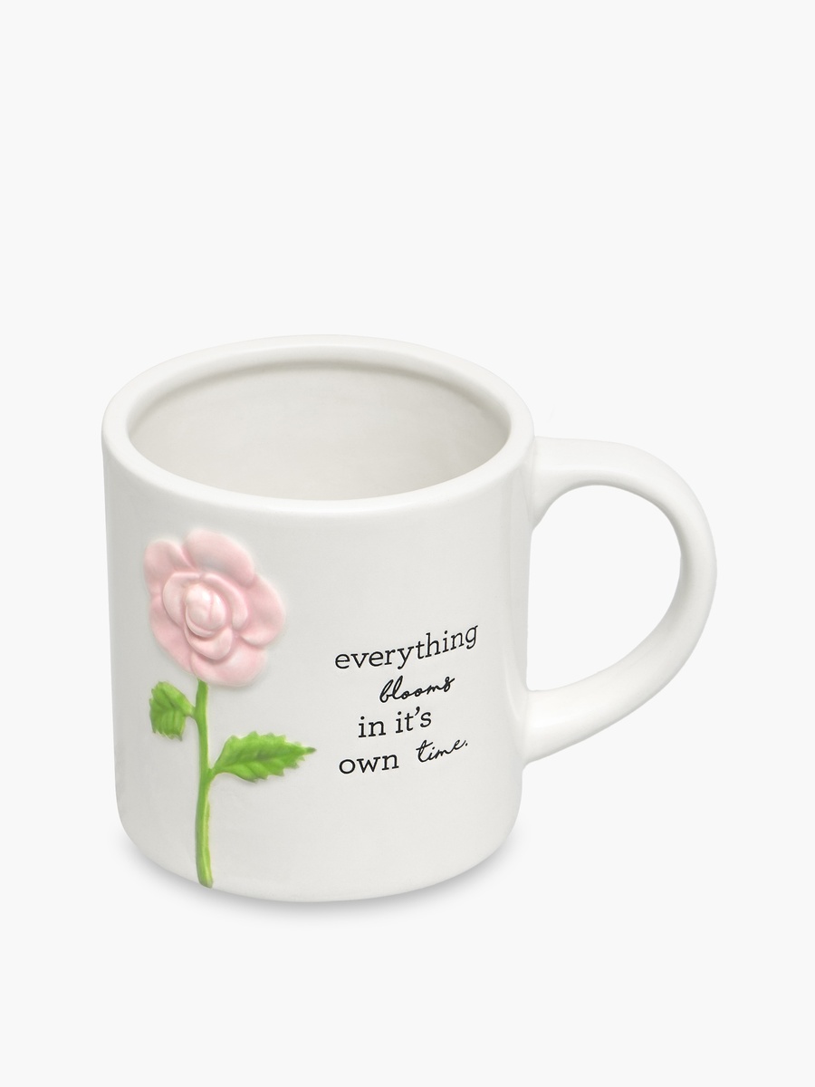 Floral 3D Ceramic Mug with Handle - 470 ml