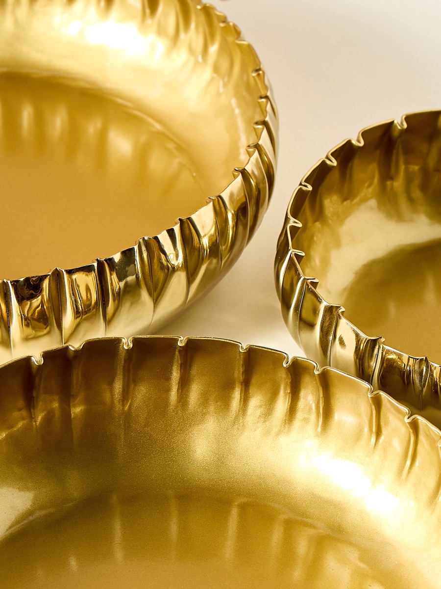 Decorative Metallic Bowl - Set of 3