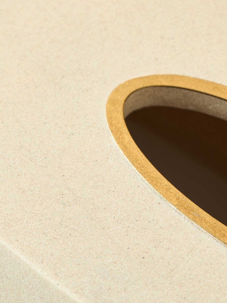 Golden Leaf Embossed Tissue Box