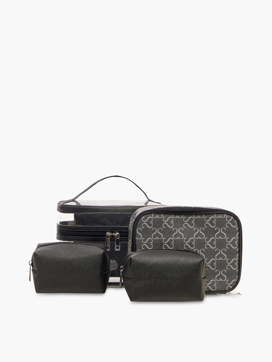 Assorted 4-Piece Cosmetic Pouch Set
