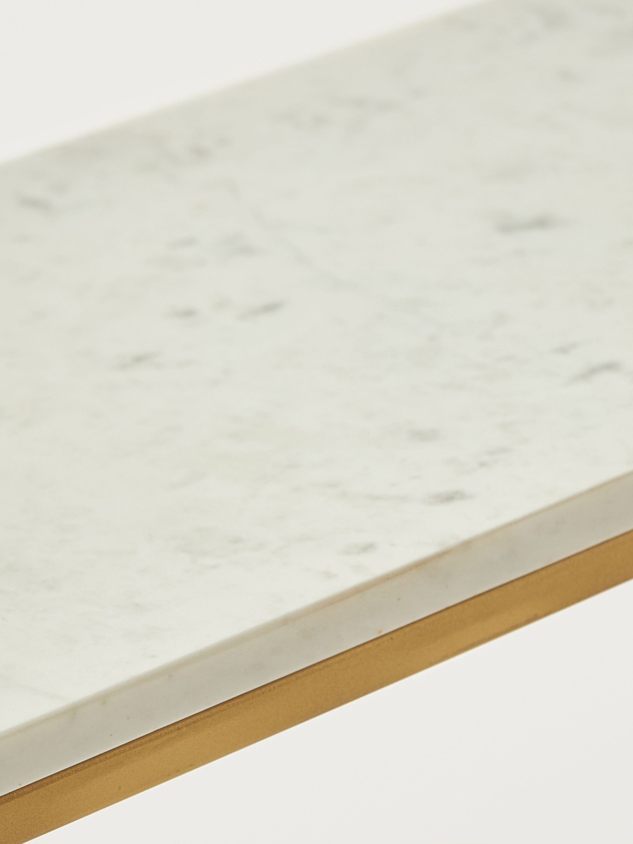 Marble Top Console Table - 30x70x98 cm