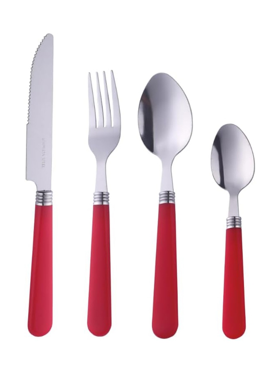 16-Pieces Cutlery Set Red