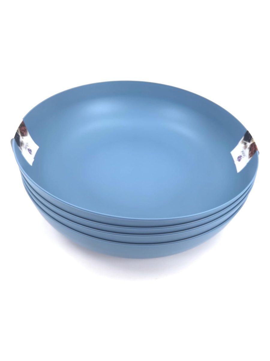 4-Pieces Set of Deep Bowl 1000Ml - Blue