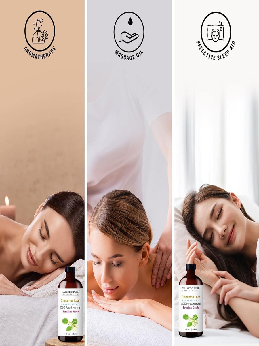 زيت عطري بالقرفة مع قطارة زجاجية سعة 118 مل