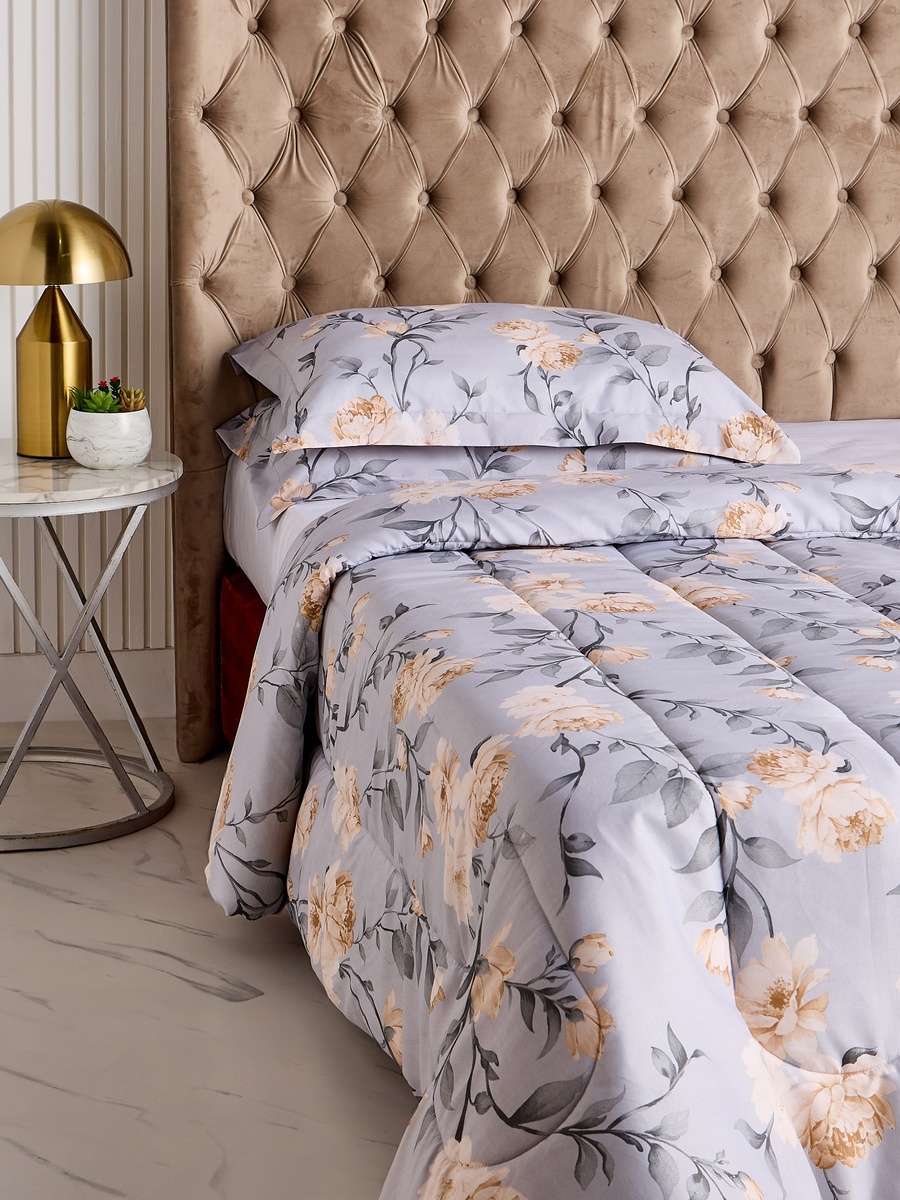 Floral Print 2-Piece Single Comforter Set - 160x220 cm