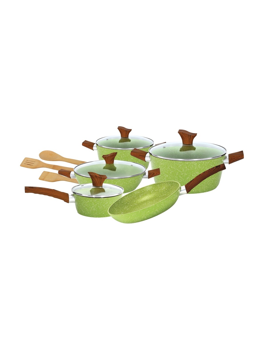 12-Pieces Forged Aluminum Cookware Set with Marble Coating, RF9415