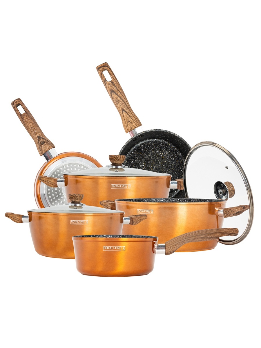 10-Pieces Forged Aluminum Granite Cookware Set