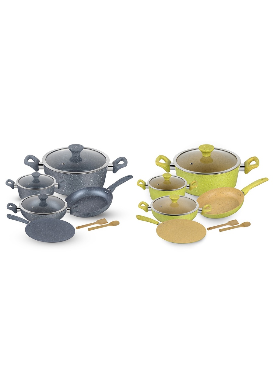10-Pieces Forged Aluminum Cookware Set, Green