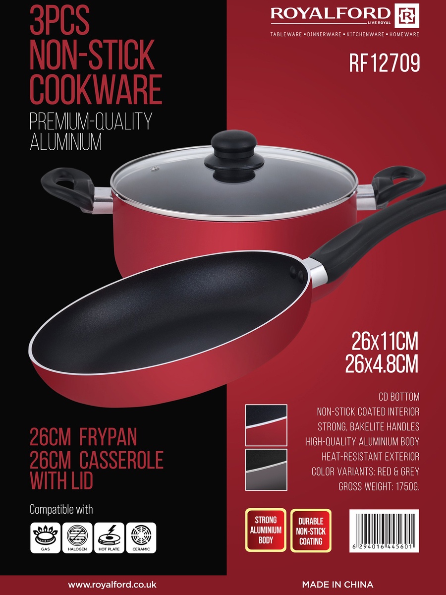 3 -Pieces Non-Stick Cookware Set- RF12709