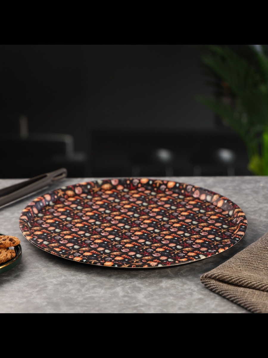 Round Leather Tray- 36cm RF11266