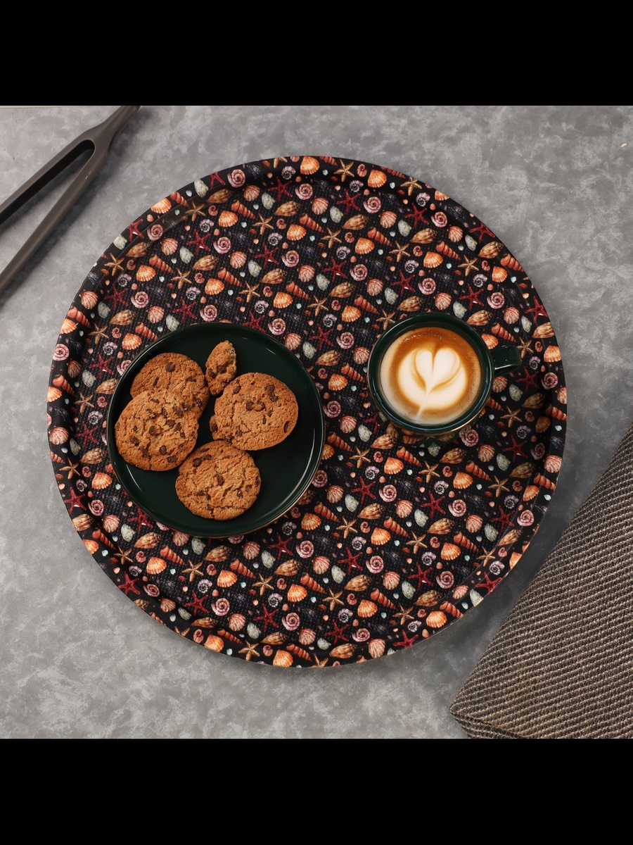 Round Leather Tray- 36cm RF11266