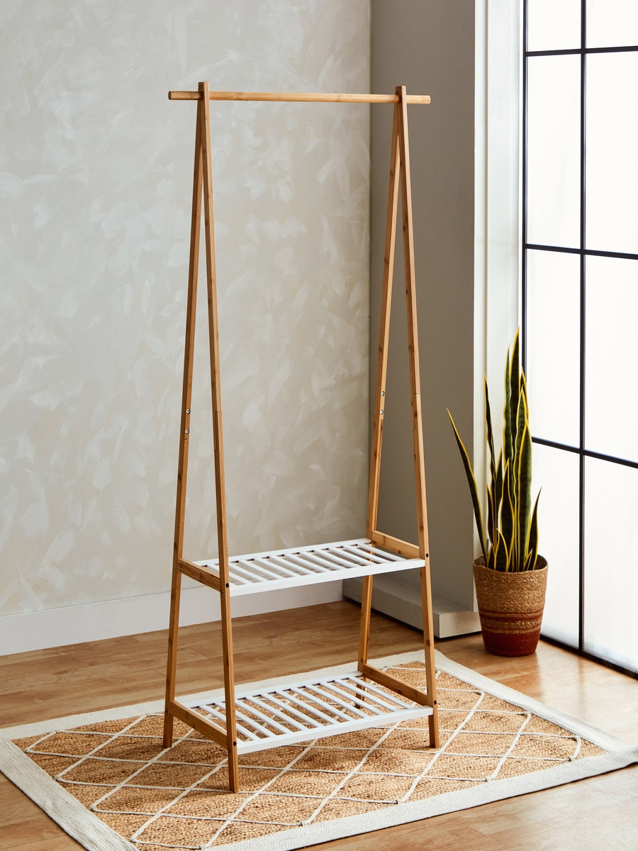 Lexus 2-Tier Storage with Garment Rack - 90x43x152 cm