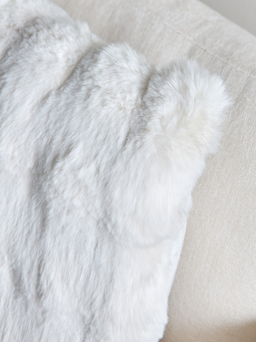 Ness 2 Side Brushed Bubble Faux Fur Filled Cushion - 50x50 cm