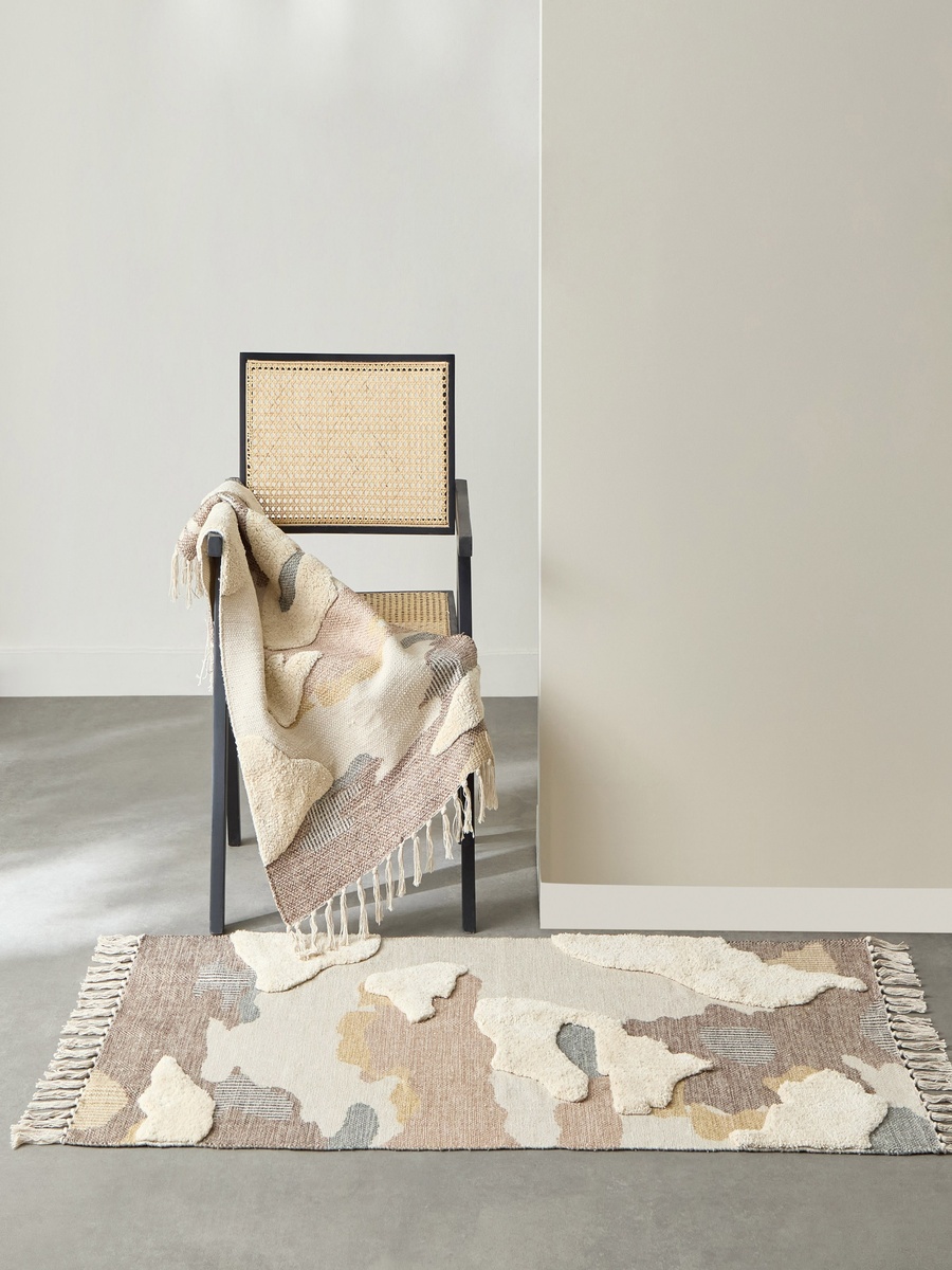 Aizel Cloudia Cotton Stripe Dhurrie - 60x90 cm