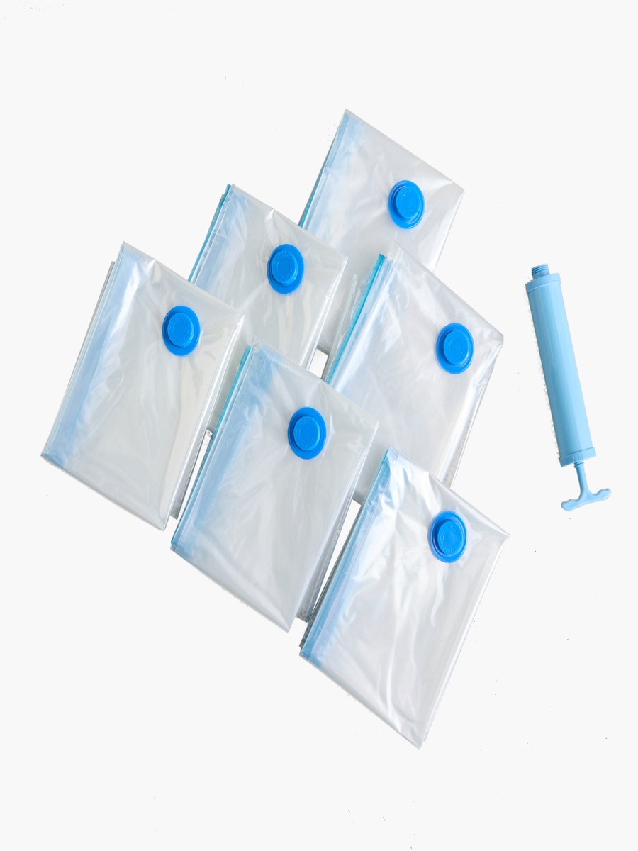 Saga 6-Piece Vacuum Bag Set with Pump - 100x70 cm