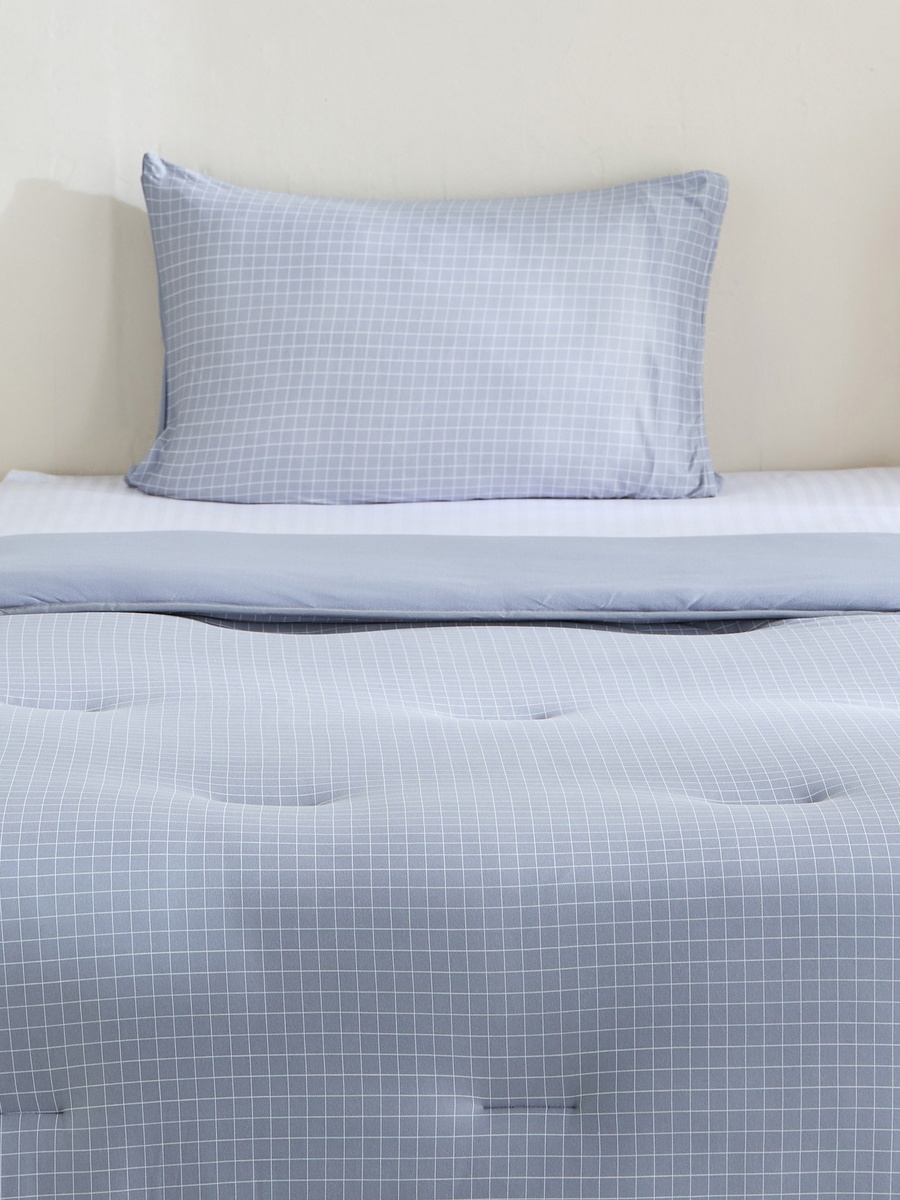 Ferum 2-Piece Stripe Microfibre Jersey Twin Comforter Set - 160x220 cm