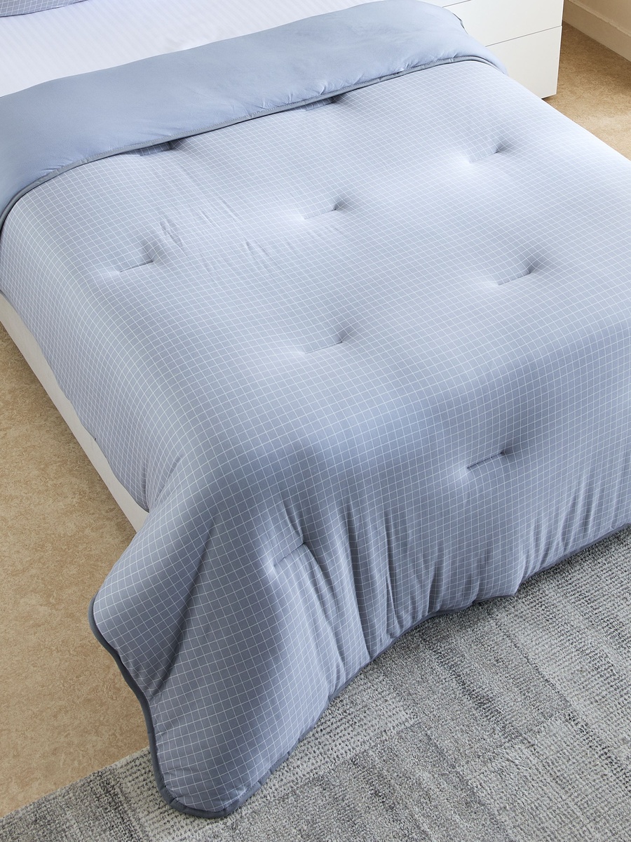 Ferum 2-Piece Stripe Microfibre Jersey Twin Comforter Set - 160x220 cm