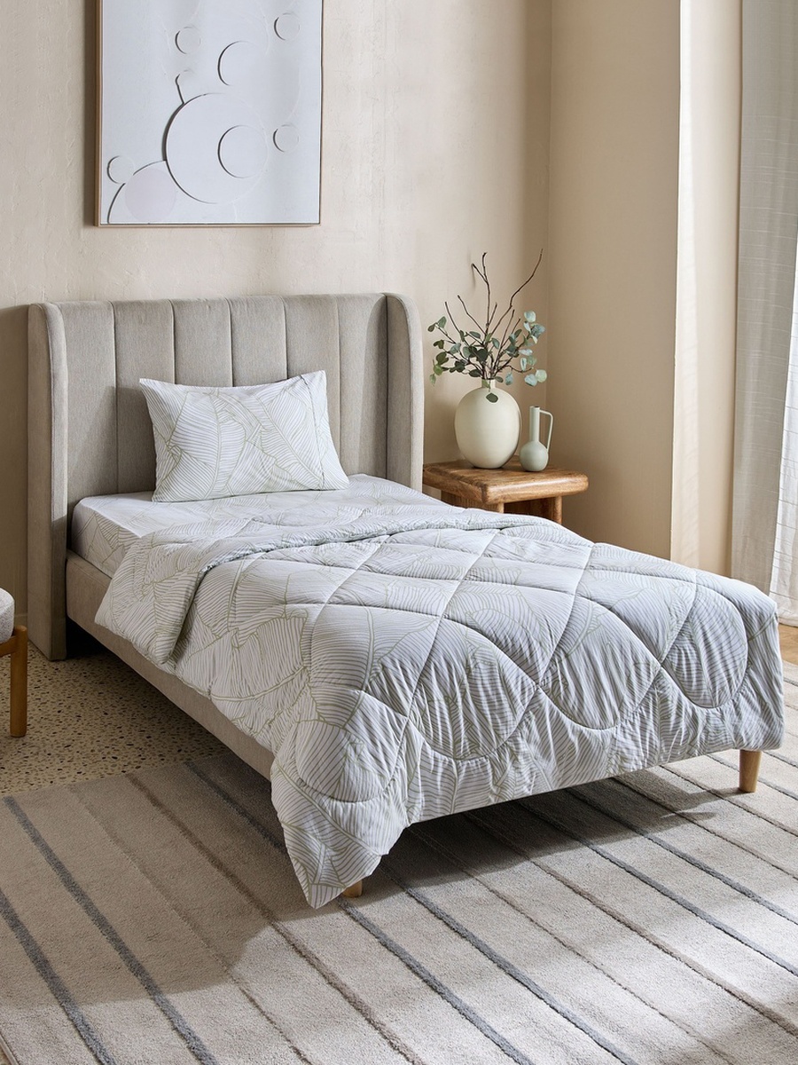 Malta-Sylva 2-Piece Printed Cotton Single Comforter Set - 135x220 cm