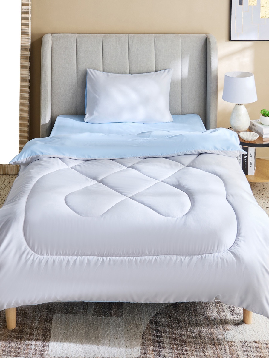 Derby 2-Piece Reversible Microfiber Twin Comforter Set - 160x220 cm