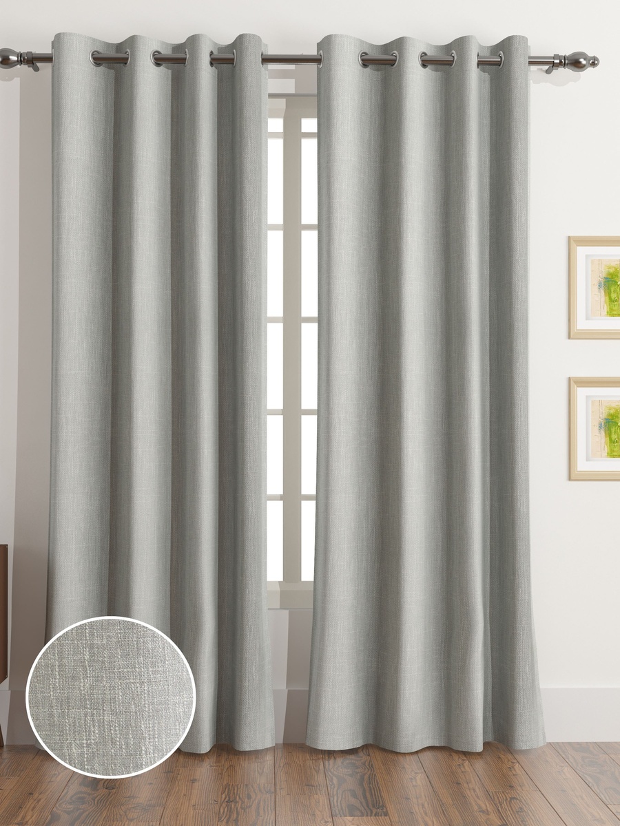 Splendour 2-Piece Extra Long Blackout Lined Curtain Set - 140x300 cm