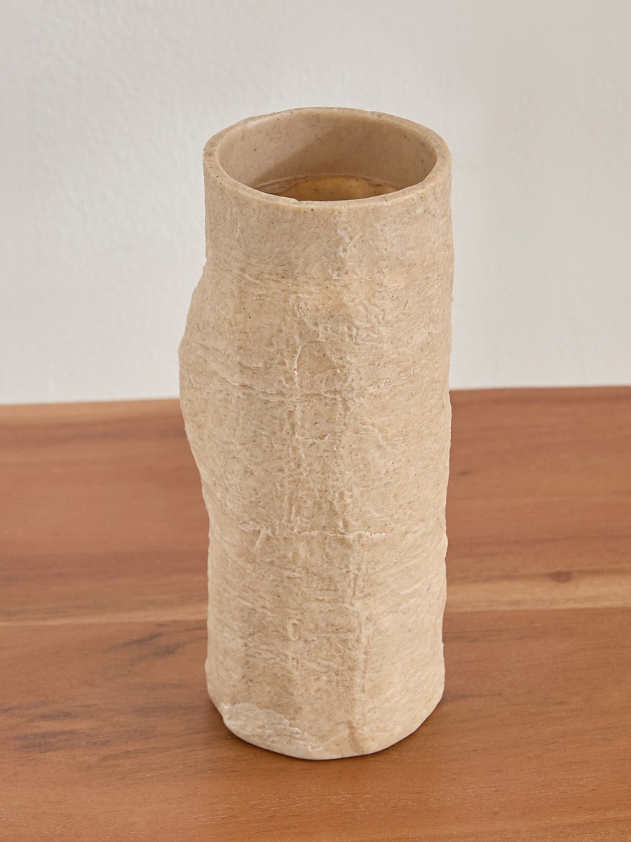 Whyton Travertine Vase - 8.5x7.5x20 cm