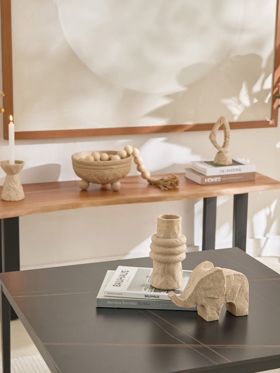 Whyton Travertine Vase - 8.5x7.5x20 cm