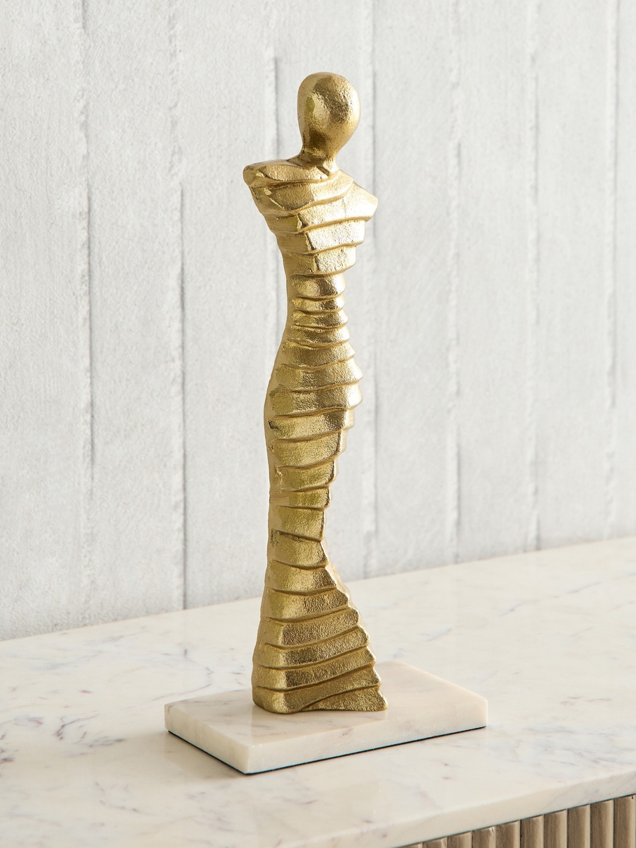 Blake Aluminium Human Figurine Accent - 14.5x8.5x38 cm