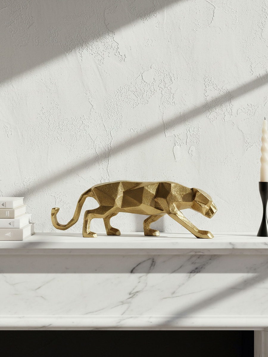 Astro Aluminium Panther Decor Accent - 26x6x9 cm