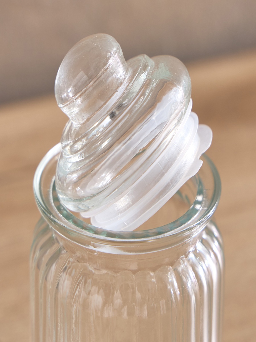 Essential Glass Ribbed Jar - 300 ml