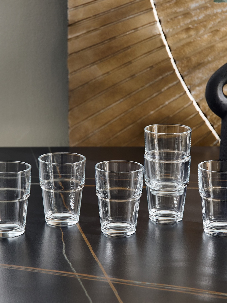 Atlas 6-Piece Stackable Glass Set - 200 ml