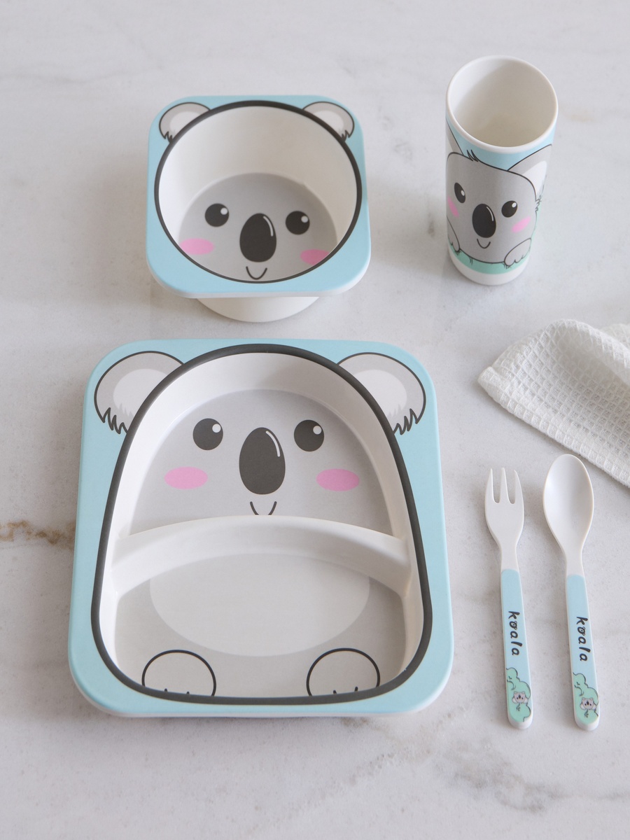 Koala 5-Piece Bamboo Dinner Set