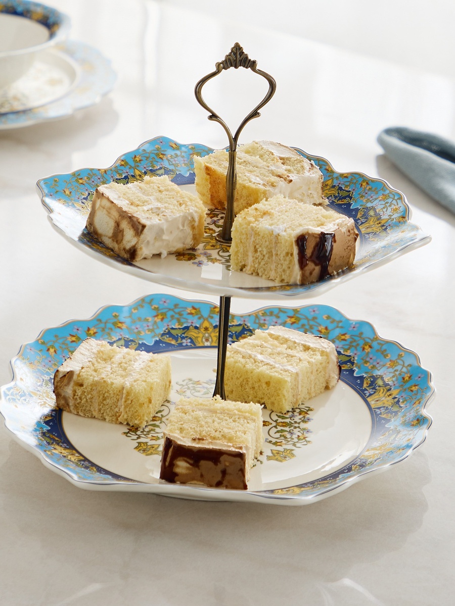 Angelic 2-Tier Cake Stand - 25.2x25.2x24.5 cm