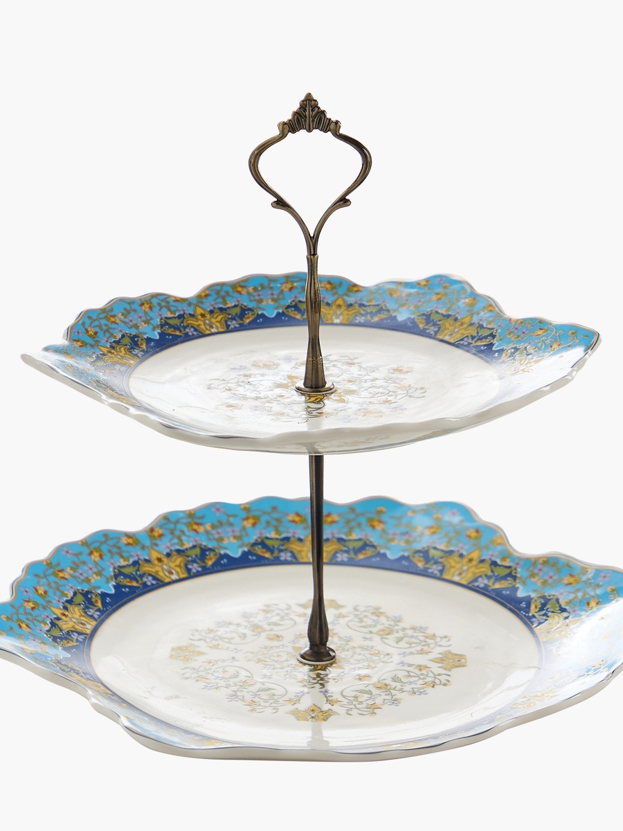 Angelic 2-Tier Cake Stand - 25.2x25.2x24.5 cm