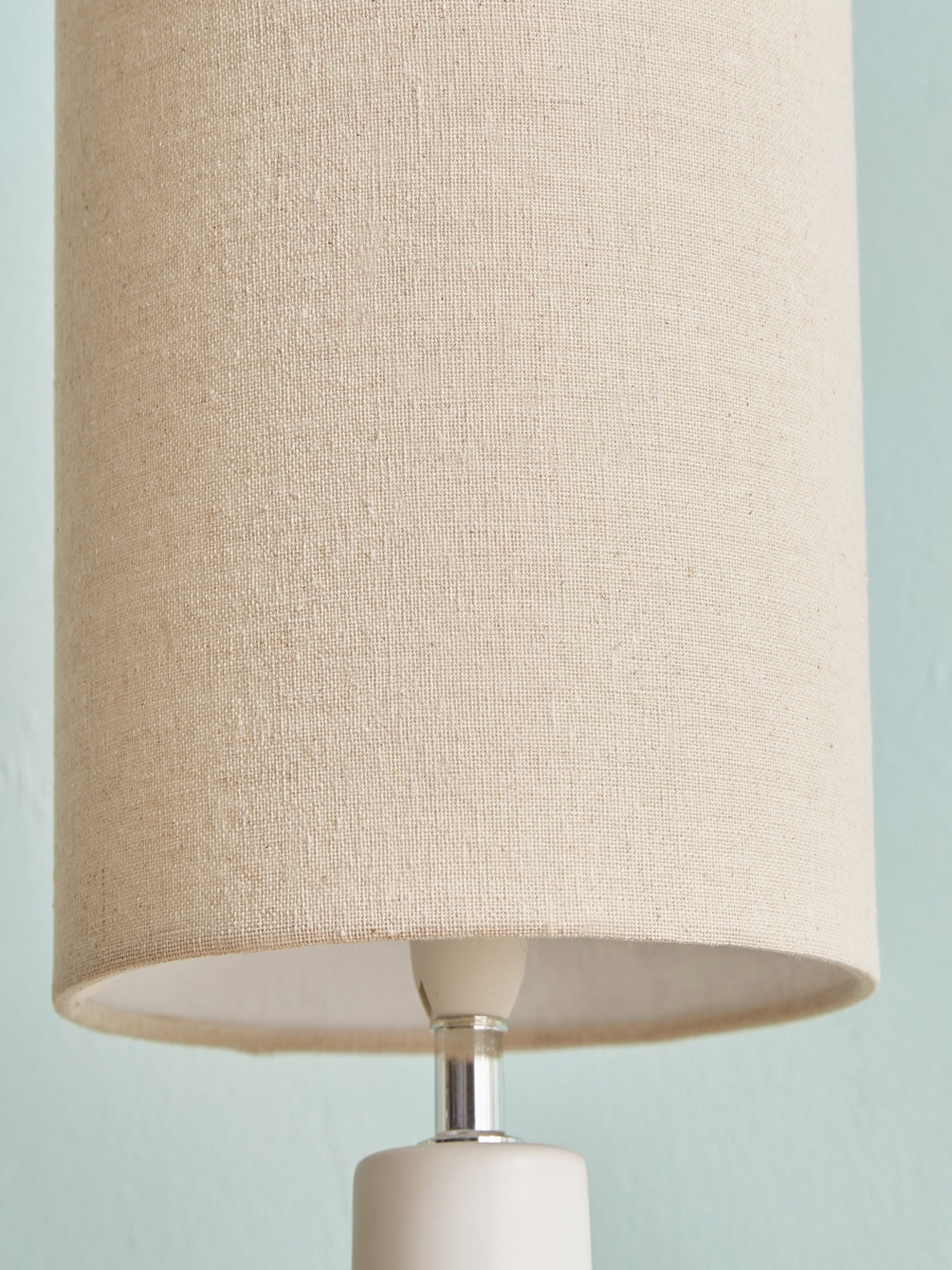 Novalie Ceramic Table Lamp with Linen Shade - 41 cm