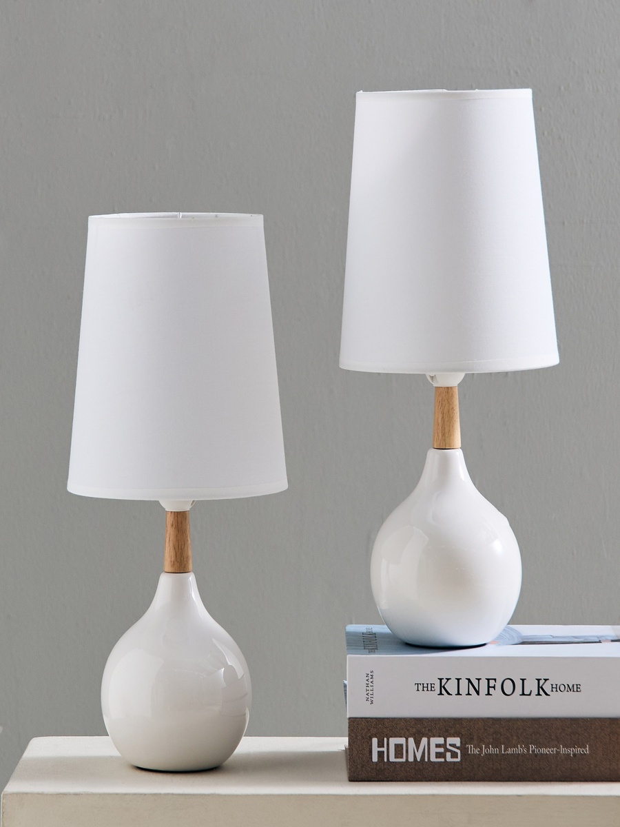 Ashra 2-Piece Ceramic Table Lamp Set - 19x19x40 cm