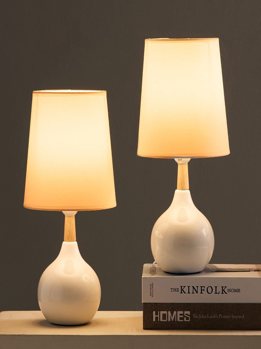 Ashra 2-Piece Ceramic Table Lamp Set - 19x19x40 cm