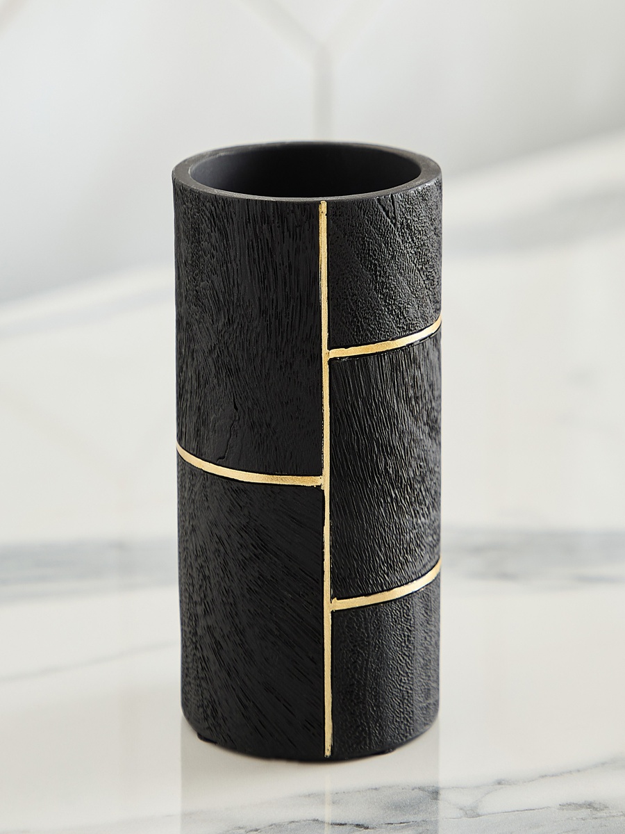 Luxe Resin Tumbler Black 6.8x6.8x10.8 cm