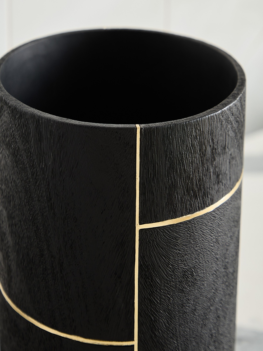 Luxe Resin Tumbler Black 6.8x6.8x10.8 cm